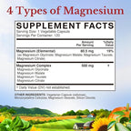 Vitalitown Magnesium Complex Supplement 500mg - NSF Certified Magnesium Glycinate, Malate, Taurate & Citrate - Chelated High Absorption & Gentle on Stomach - Vegan Non-GMO 120 Capsules