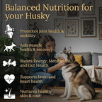 Multivitamins, Balanced Nutrition for Your Husky, 90 Count, Made in the USA with Real Bacon