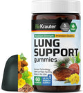 BIO KRAUTER® 8-in-1 Lung Detox for Respiratory Support - Lung Сleanse Gummies Mushroom & Herbal Supplements - 60 Mullein Gummies with Vitamin C, 30 Days of Supply, Blueberry Flavor, Non-GMO