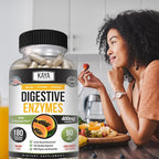 Kaya Naturals Digestive Enzymes with Prebiotics & Probiotics - Constipation & Bloating Relief - Weight Management Pills for Women & Men - Aids Immune Function - 180 Veggie Capsules