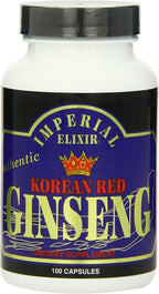 Imperial Elixir, Korean Red Ginseng, 600 mg, 100 Capsules