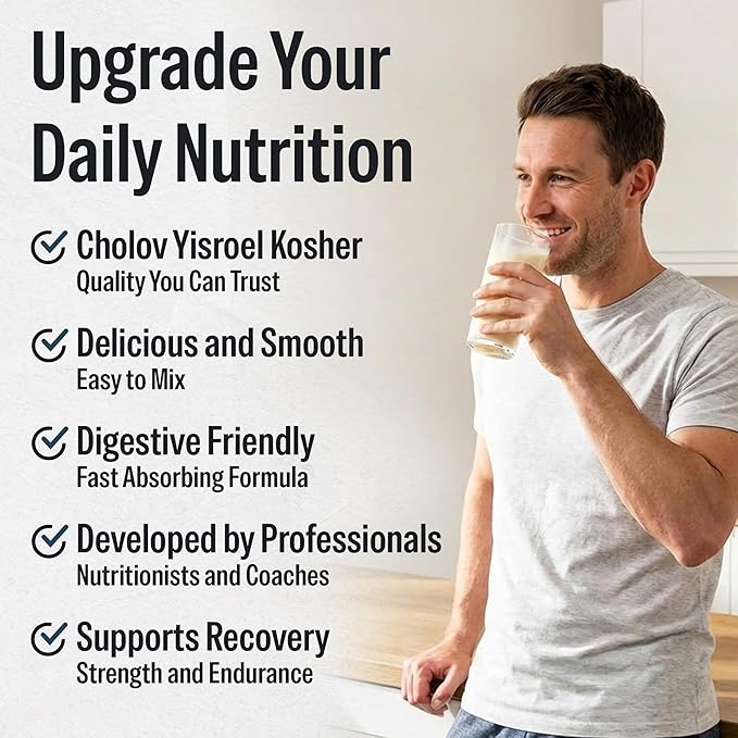 Dark Chocolate Whey Protein Powder. 25g Protein Shake for Post Workout Recovery, Smoothie & Baking. Gluten & Sugar Free, Highly Kosher, With Amino Acids (5.5g BCAA, 2.7g Leucine), 1.65lbs, 23 Servings