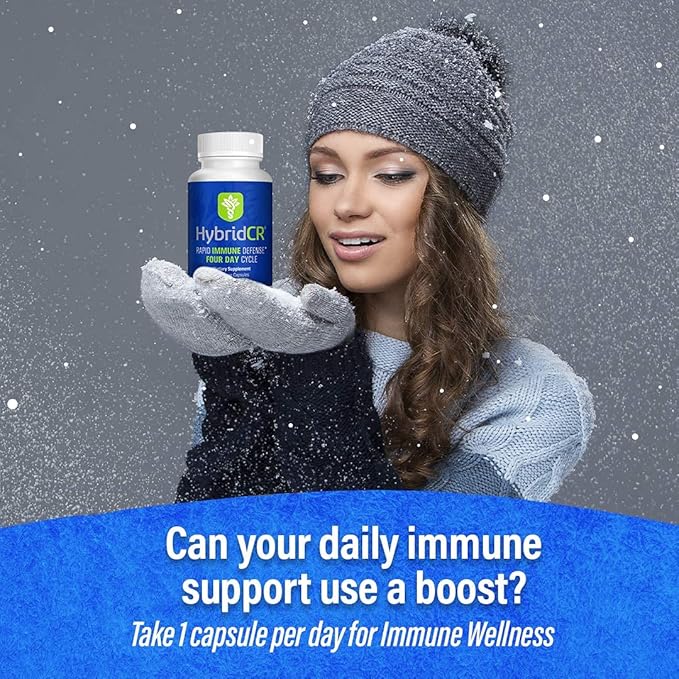HybridCR Rapid Immunity Supplement | Zinc, Echinacea, Andrographis, Ginseng, Selenium, Gluten-Free & Non-GMO | 5-in-1 Immune Support Supplement | Pharmacist Formulated 1 Month Supply (30 Veggie Caps)