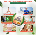 MoxyVites Vitamin D3 K2 5000 IU – High Absorption D3 + K2 MK-7 with Sea Buckthorn Oil & Omega-7 – Bone, Heart & Immune Support for Women & Men – 60 Vegan Capsules