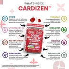Clean Nutra CoQ10 Gummies Red Yeast Rice Hawthorn K2 Vitamin Supplement Magnesium Glycinate Turmeric Citrus Bergamot Hibiscus VIT D K Fenugreek Garlic Supplements Heart Support Gummy 60ct