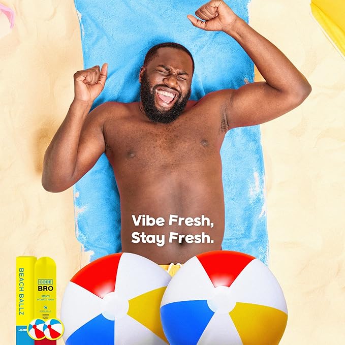 Men's Intimate Wash Beach Ballz - Shower Stuff for Men (250ml, 8.45 fl oz)