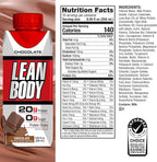LABRADA NUTRITION - Lean Body RTD Whey Protein Shake, Convenient On-The-Go Meal Replacement Shake for Men & Women, 20 grams of Protein – Zero Sugar, Lactose & Gluten Free, Chocolate (Pack of 16)