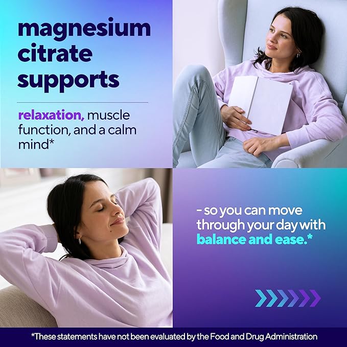 Magnesium Gummies for Women 200 mg – High Absorption Magnesium Citrate Gummies – Chewable Supplement for Adults to Support Normal Nerve, Bone & Heart Function – Vegan Chews, 60 Count