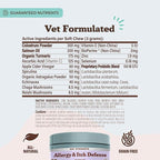 Natural Dog Company Allergy & Itchy Defense Chews 90 ct, Vet Strength High-Concentration Dog Allergy Relief with 2.4X Colostrum,2X Salmon Oil & 1.5X Probiotics, Supports Immune,Coat & Gut Health