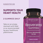 Reserveage Beauty - Resveratrol Gummies 100 mg, Antioxidant Supplement for Heart Health, Antioxidant Supplement Supports Healthy Aging, Vegan - 2 Pack