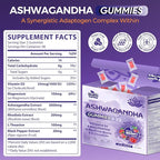 3000mg Ashwagandha Gummies for Women & Men, 180 Count | Extra Strength Ashwagandha Supplement for Stress, Relaxation & Immune Support | Magnesium, Rhodiola, L-Theanine, D3 | Sugar Free Mixed Berry
