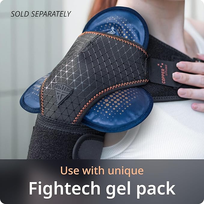 FIGHTECH Shoulder Brace for Torn Rotator Cuff for Men and Women - Support & Pain Relief (Copper Black, Small/Medium)
