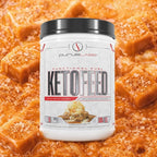 Purus Labs KetoFeed Protein | Keto Low Glycemic Protein Meal Replacement | Low Carb, 0 Sugars | Added MCTs | 20g Whey Protein (Salted Vanilla Caramel)