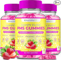 PMS Gummies - Happy Flow PMS Support Supplement for Women - Strawberry PMS Relief Supplement with Vitamin B6 for Hormone Balance, Period Support, Cramps, Hormonal Acne & Bloating Relief (180 Count)