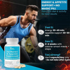 Fat Burner for Women & Men - Appetite Suppressant for Weight Loss - Pills w/Metabolism Booster Thermogenic Weight Loss Supplement - Chromium, Caffeine & Green Tea - 30 Capsules