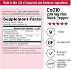 NatureWise CoQ10 200mg + Black Pepper Softgels - High Absorption Coenzyme Q10 + Black Pepper - Antioxidant for Heart Health + Cellular Energy - Vegan, Non-GMO, Gluten-Free - 30 Count[30-Day Supply]