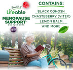 Lifeable Menopause Relief for Women | Black Cohosh, Vitex Chasteberry, Lemon Balm Extract, Red Clover Extract & More | Great Tasting Vegan Supplement | Night Sweats & Hot Flashes Relief | 60 Gummies