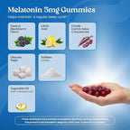 VITA GLOBE Melatonin Gummies 5mg, Sleep Aid Gummies, Sugar Free- Non-GMO, Vegan and Sleep Aid Supplement, Supports Relaxation & Healthy Sleep Cycle, 50 Count Sleep Aid Gummy (Pack of 2)