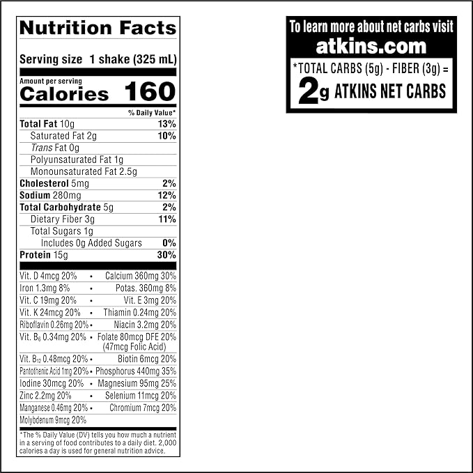 Atkins Atkins Energy Shake Creamy Caramel, (Pack of 24)