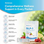 GLP-1 Support Drink Mix Powder - Weight Loss Support Natural Appetite Suppressant & Metabolic Booster for Women Men - Daily Fat Burn Cravings Control & Gut Health GLP1 Support Supplement