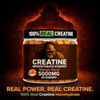 Creatine Monohydrate Gummies 5g Sugar Free Creatine with Vitamin B12 and L-Taurine | Muscle Growth for Men and Women | Low Calorie Formula 120 Gummies for 30 Servings, Mango