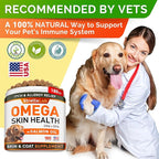 StrellaLab Omega 3 for Dogs - (180Ct) Fish Oil Treats - Allergy & Itch Relief Skin & Coat Supplement - Dry Itchy Skin, Anti Shedding & Hot Spots Treatment - Pet Salmon Oil Chews - Smoked Salmon Flavor