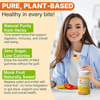 LILICARE Ginger Chews Gummies for Nausea & Digestive Support, Stomach Relief, Sugar Free with Turmeric,Odorless Garlic, Quercetin, Vitamin D3,Digestive Supplements for Occasional Bloating & Gas, 2Pack