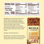 Mezcla Puff-Crispy Plant Based Protein Bars - Almond Butter Chocolate - Healthy Snacks for Adults & Kids - Perfect School, Travel, & Office Snacks - Gluten Free, Vegan, Non GMO, 10g Protein - 12 Count