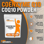 BulkSupplements.com Coenzyme Q10 Powder - Coenzyme Q10 200mg Supplement, Nutritional Supplement - Gluten Free, 200mg per Serving, 500g (1.1 lbs) (Pack of 1)