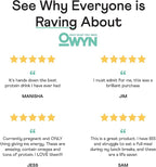 OWYN Only What You Need Plant Based Protein Shake, 20g Vegan Protein from Organic Pumpkin Seed, Flax, Pea Blend, Prebiotic Supplement, Superfood Greens, Gluten & Soy-Free (Cookies & Creamless)