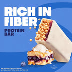 Quest Nutrition Crispy Blueberry Cobbler Hero Protein Bar, 16g Protein, 1g Sugar, 3g Net Carb, Gluten Free Protein Snack, Keto Friendly, 4 Count