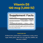 Natural Factors, Vitamin D3 & K2 1000 IU and 120 mcg, Supports Bone and Vascular Health, 60 Softgels