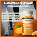 Magnesium Glycinate Gummies 1000mg - Sugar Free Magnesium Potassium Supplement with Vitamin D, B6, CoQ10 for Calm Mood & Sleep Support - 60 Orange Gummies