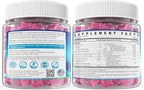 Liposomal L-Theanine Gummies 500mg, Melatonin-Free Calm & Relaxation Gummies with Magnesium Glycinate, 5-HTP, Mushroom, Vitamins D3, B12, Ashwagandha, for Brain Calm, Relax, Mood, Zzz, Vegan 60 Cts