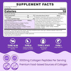 Collagen Gummies for Women & Men 3000mg, Hydrolyzed Collagen Peptides with Antioxidant Blend & Digestive Enzymes, Multi Collagen (Type I,II,III,V,X) for Anti-Aging, Hair, Skin, Nails, Sugar Free,60Cts
