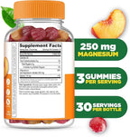 Magnesium Citrate Gummies | 250mg Elemental Magnesium from 2,130mg Magnesium Citrate | Great Tasting Magnesium Supplement | Stress Relief Support for Adults | 90 Magnesium Gummies | Lifeable