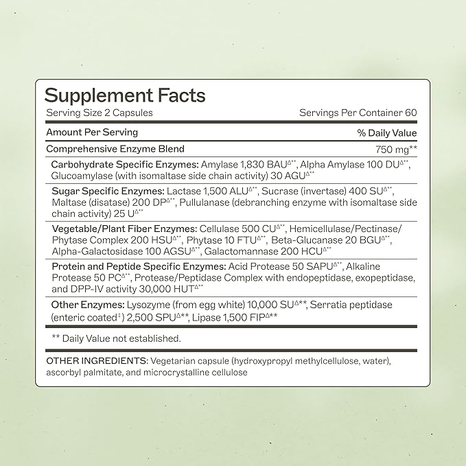 Amy Myers MD Complete Enzymes - Digestion Supplement for Gut Health Support - Digestive Enzyme Blend for Immune System Health - Aids Against Stomach Issues - 120 Capsules (60 Servings)