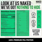 NAKED Pea - Chocolate Peanut Butter Protein from US & Canadian Farms, Organic Cocoa, Organic Coconut Sugar - No GMO, No Soy, and Gluten Free, Aid Growth and Recovery - 21 Servings