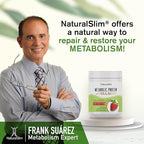 NaturalSlim Metabolic Protein Powder with Collagen, whey protein powder shake, Hydrolyzed Collagen with L-Glutamine for Metabolic Support, Digestion, Skin, Joints & Muscle, Low Carb 17.06oz Strawberry