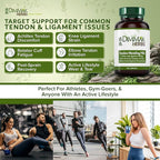 Dimmak Herbs Tendon Mending Pills- Tendon & Ligament Support- Advanced Mobility Formula for Stiffness, Rotator Cuff & Achilles Recovery- Daily Soft Tissue & Injury Repair- Vegan TCM Formula