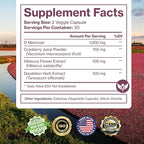 Pure D Mannose Capsules 1000mg Per Serve - Fast Acting UTI Support - Urinary Tract Cleanse & Bladder Health - Cranberry, D-Mannose, Dandelion, Hibiscus Flower - 60 Veggie Caps