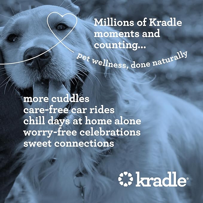 Kradle Calming Chews for Dogs - Anxiety and Stress Support - L-Theanine Ashwagandha GABA - Calming Supplement for Relaxation and Stress - Chicken Flavor- 150 Non-Drowsy Chews
