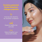 Natural Factors Total Body Collagen - Bioactive Collagen Supplement for Hair & Nail Growth Support - Healthy Skin Supplement with Protein, Vitamin C & More - Pomegranate, 500 g (38 Servings)