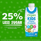 Orgain Organic Kids Nutritional Vegan Protein Shake, Vanilla - Healthy Kids Snacks, 8g Plant Protein, 3g Fiber, 23 Vitamins & Minerals, No Dairy & Soy, Non-GMO, 8 Fl Oz (12 Pack) Package May Vary