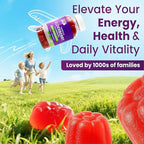 Sambucus Elderberry Gummies + Vitamin C + Zinc for Kids & Adults, X3 Immune Support, Natural Flavors + Ingredients, Vegan, Non-GMO, Made in USA (60)