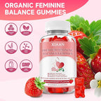 Feminine Balance Gummies for Women, Premium Feminine Balance Gummies Support PH Balance & Vaginal Health, Vegan, Gluten-Free, Strawberry Flavor 60 Gummies