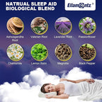 Sleep Gummies Melatonin Free with Magnesium Glycinate, L-Tryptophan, GABA, L-Theanine, Ashwagandha, Natural Sleep Aid Calm Relax Gummy No Melatonin for Adults Extra Strength without Melatonin, 60Cts