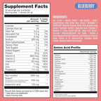 BIRDMAN Fitmingo Vegan Protein Powder with Inositol, Collagen Boosters, Hyaluronic Acid and Vitamins | Low Carb, Dairy Free, Low Calorie | 23g Plant Based Blueberry Protein Powder with Myo-Inositol