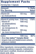 Life Extension Vitamins D and K with SeaIodine Bone Brain Thyroid Arterial Support Non GMO Once Daily Gluten Free, 60 Count