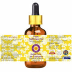 Deve Herbes Pure Safflower Oil (Carthamus tinctorius) with Glass Dropper Cold Pressed 30ml (1 oz)